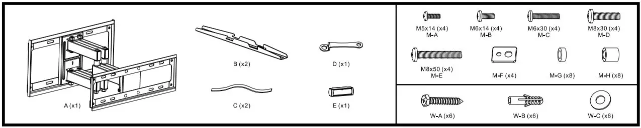 VANCO-AM3780-Articulating-TV-Wall-Mount-FIG-1