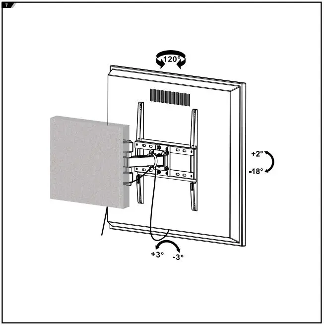 VANCO-AM3780-Articulating-TV-Wall-Mount-FIG-10