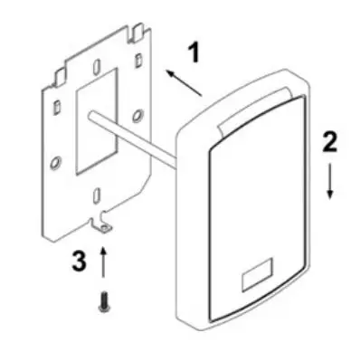 LiftMaster SRDRKP 10-Key Keypad Smart Reader Installation Guide - Install the Metal Wall Plate to the Wall