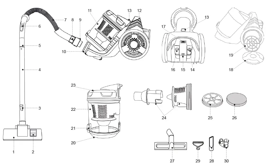 BRAYER-BR4208-Vacuum-Cleaner-FIG-2