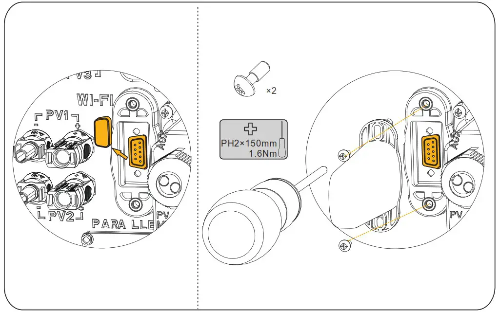SUNPOWER RESERVE INV 1 P5 L1 INT Solar Storage Battery - Communication Connection 1
