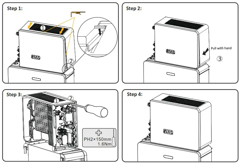 SUNPOWER RESERVE INV 1 P5 L1 INT Solar Storage Battery - Install top cover 1