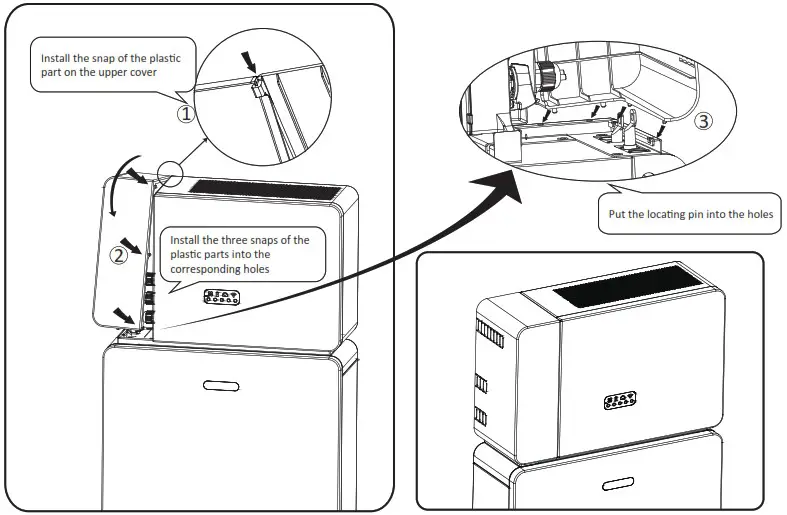 SUNPOWER RESERVE INV 1 P5 L1 INT Solar Storage Battery - Installing the plastic part 1