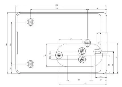 viveroo one 12 9 Inch Mounting Frame with Charging - Product dimensions 2