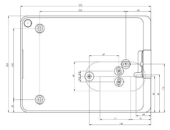 viveroo one 12 9 Inch Mounting Frame with Charging - Product dimensions 4