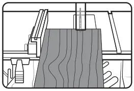 Ozito TBS2010 Table Saw with Stand - Cutting