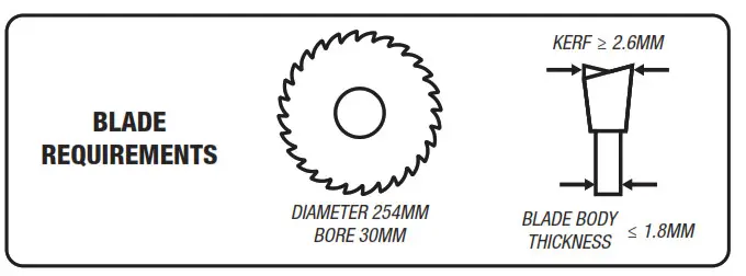 Ozito TBS2010 Table Saw with Stand - Replacing