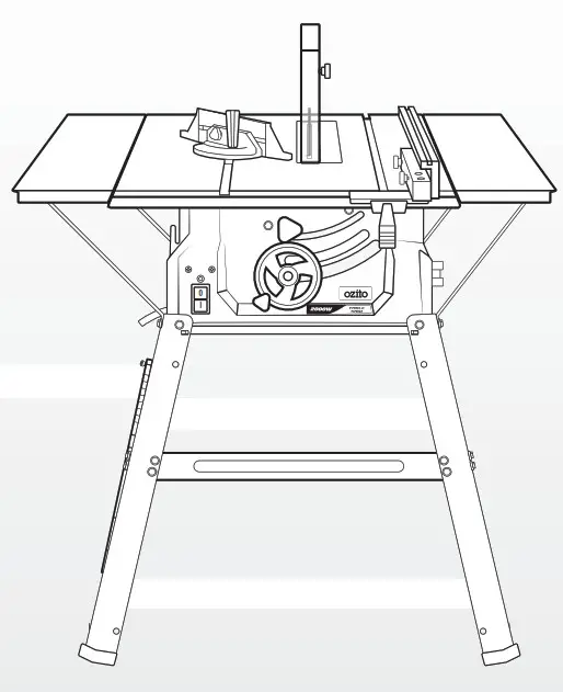 Ozito TBS2010 Table Saw with Stand - TABLE SAW