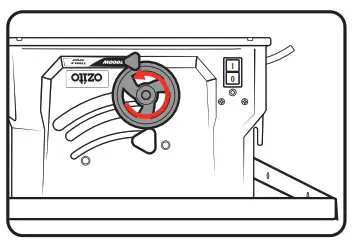 Ozito TBS2010 Table Saw with Stand - blade