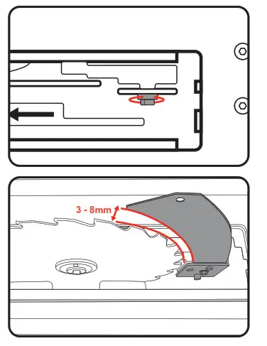 Ozito TBS2010 Table Saw with Stand - cutting depth