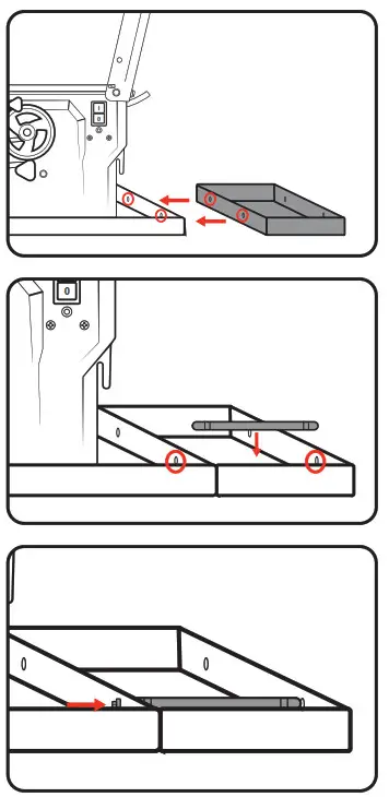 Ozito TBS2010 Table Saw with Stand - extension