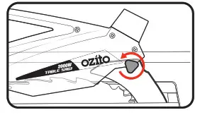 Ozito TBS2010 Table Saw with Stand - screw.d