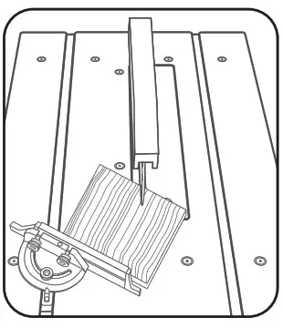Ozito TBS2010 Table Saw with Stand - workpiece