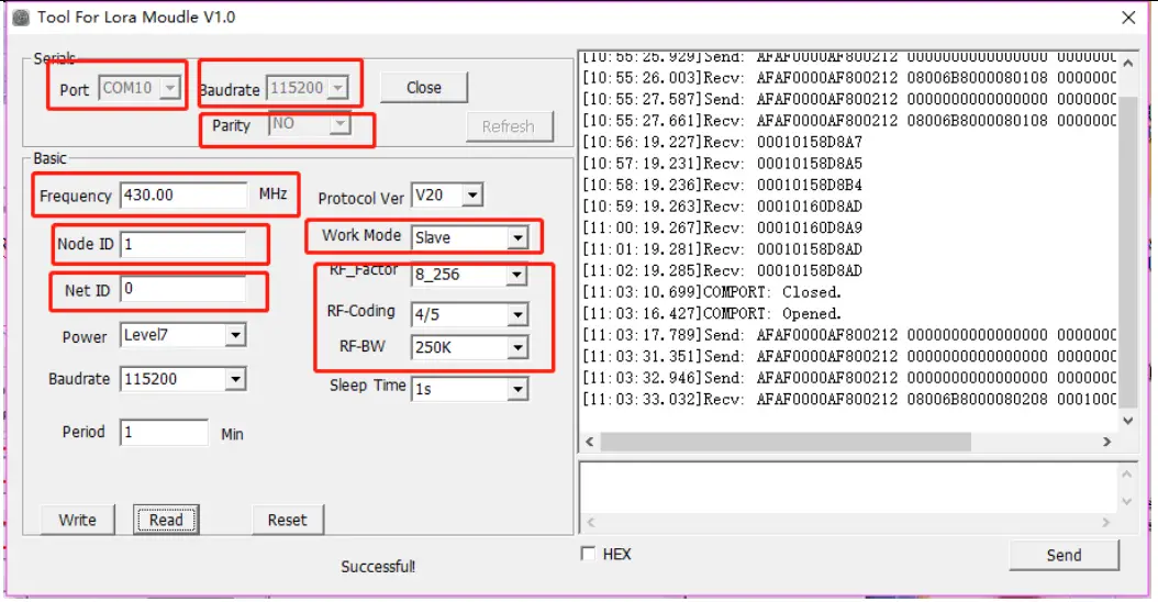 Appcon Wireless YRS-10CL Wireless Temperature Sensor - Parameter configuration 1