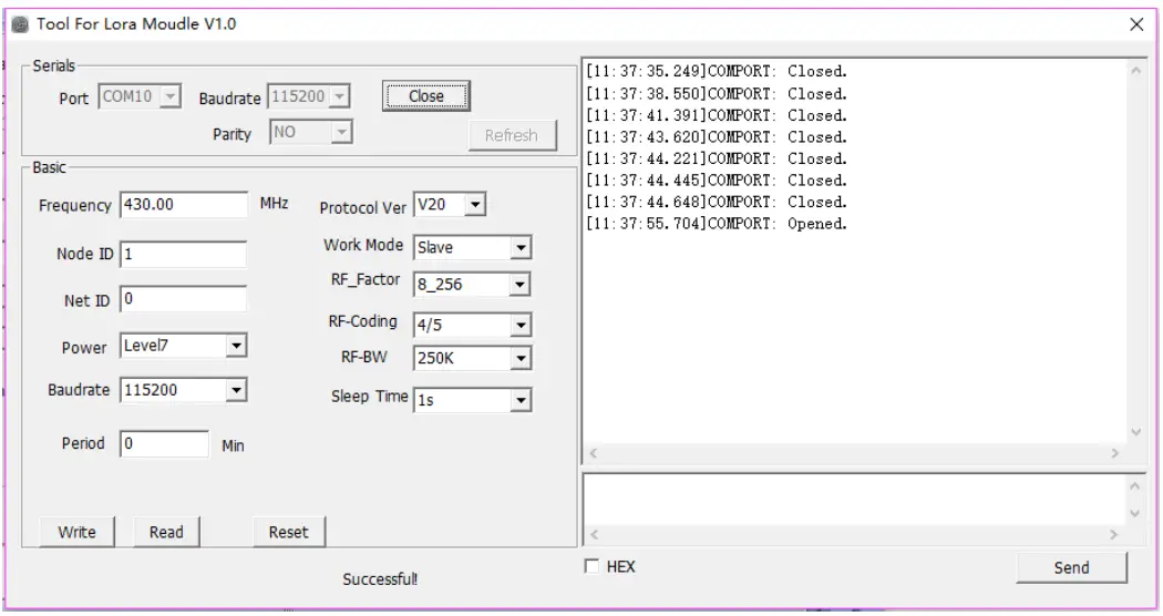Appcon Wireless YRS-10CL Wireless Temperature Sensor - Parameter configuration