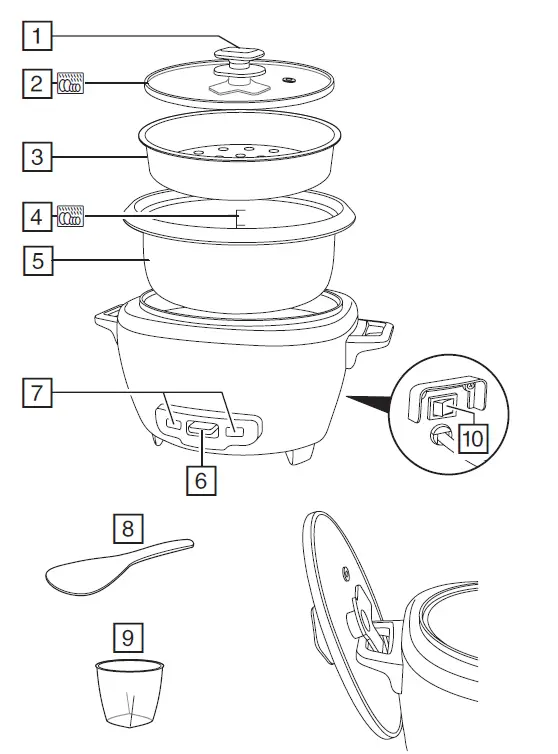 Russell Hobbs 27030-56 Medium Rice Cooker 1