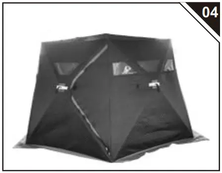 Outsunny AB1 013V00DB 4 Person Insulated Ice Fishing Shelter - Product Overview 4