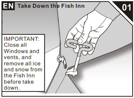 Outsunny AB1 013V00DB 4 Person Insulated Ice Fishing Shelter - Product Overview 7