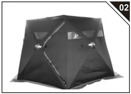 Outsunny AB1 013V00DB 4 Person Insulated Ice Fishing Shelter - Product Overview 8