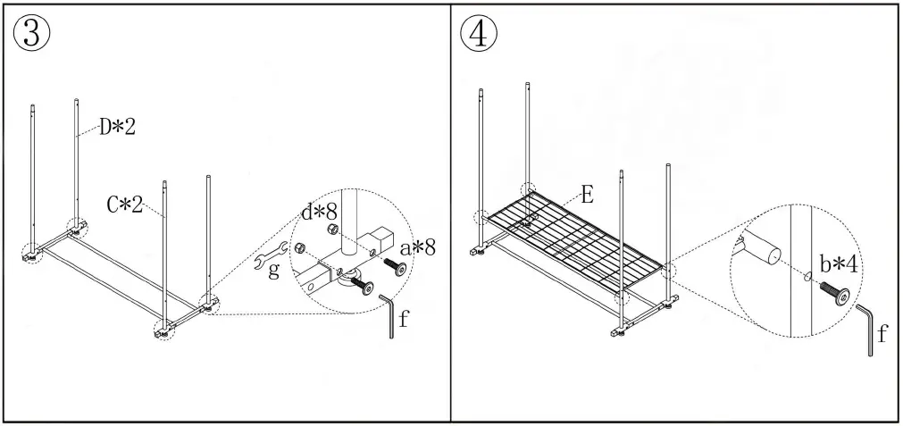 maocao-hoom-MZHW912-718C-BK-Black-Metal-Clothes-Rack-with-Shelves-04