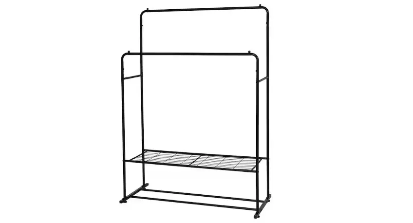 Maocao Hoom Mzhw912-718c-bk Black Metal Clothes Rack With Shelves Instruction Manual