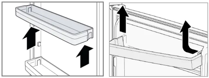 BOMANN VS 7350 Household Larder Refrigerator - inserting the door racks