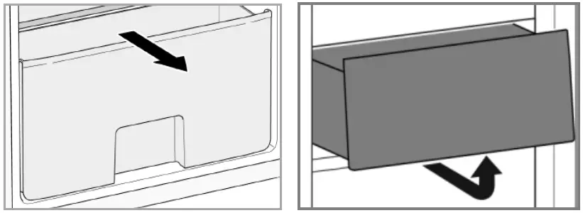 BOMANN VS 7350 Household Larder Refrigerator - inserting the drawers