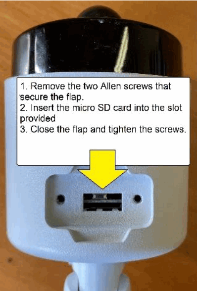 urmet H265 Series IP Camera - SD Card 2