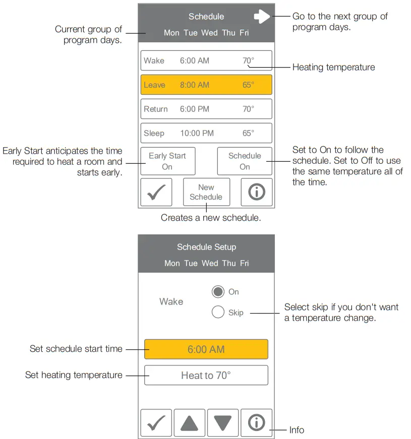 tekmar IOM-T-560 Programmable Thermostat - Interface 1