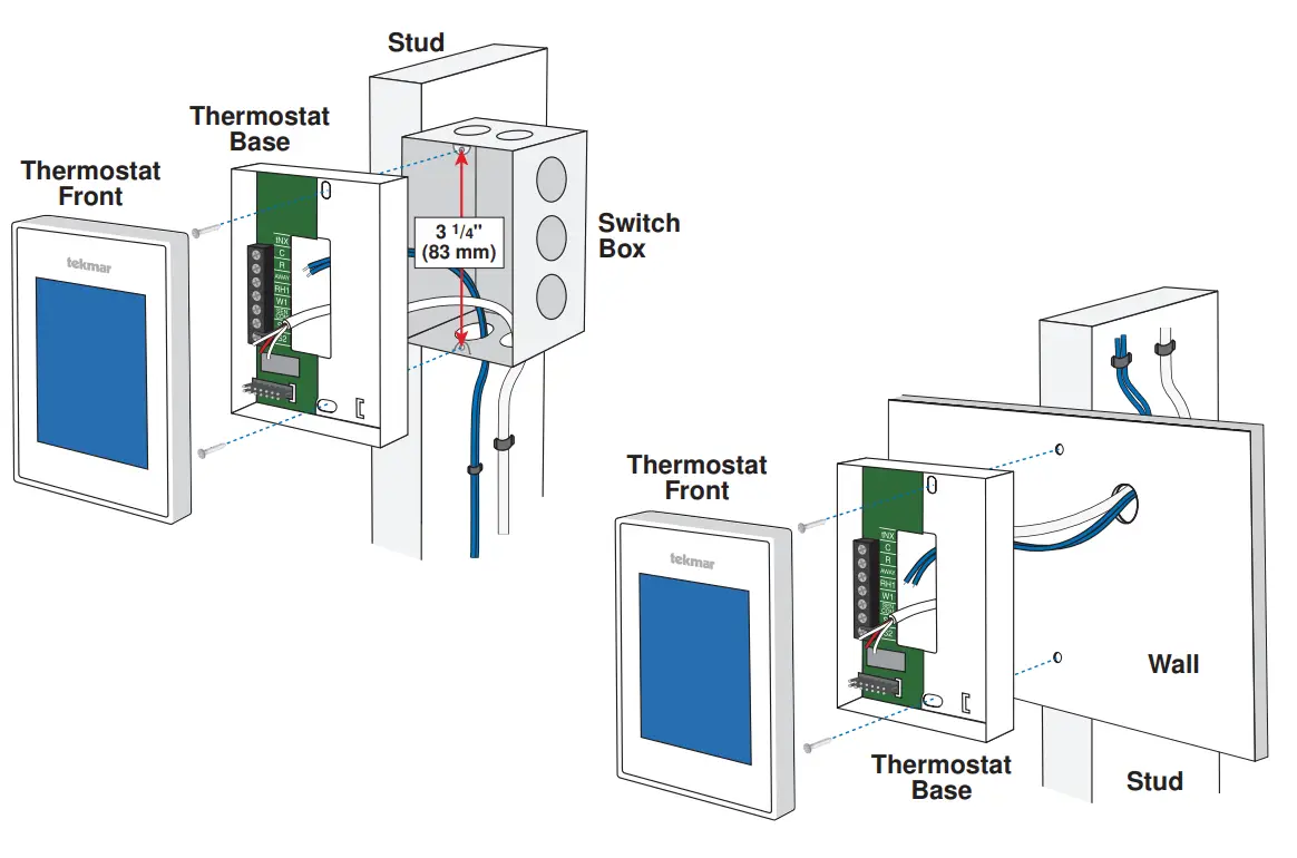 tekmar IOM-T-560 Programmable Thermostat - Thermostat Base 1