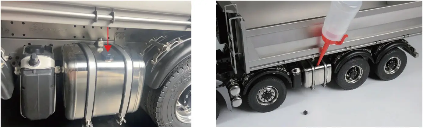 RC4WD VV-JD00058 114 8x8 Forge Hydraulic Dump Truck - FUELING