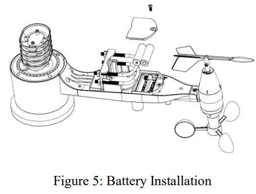 LoRa WL69BM Weather Station - Battery Installation