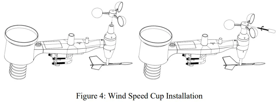 LoRa WL69BM Weather Station - Cup Installation