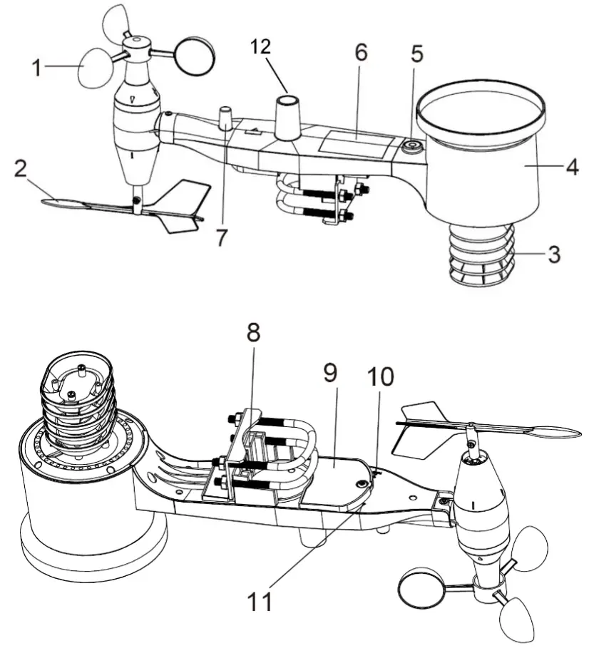 LoRa WL69BM Weather Station - Sensor Array