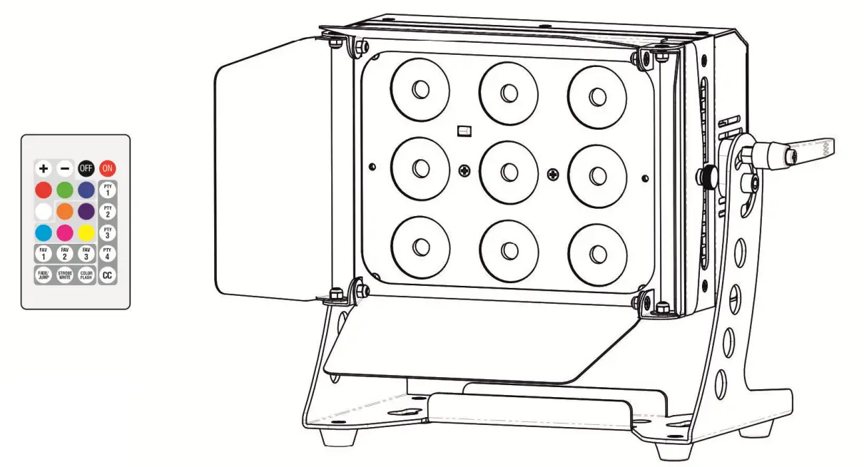 eurolite CLS-9 QCL RGB-WW 9x7W Floodlight
