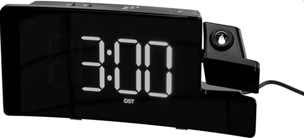 amazon basics MET8831-US Rectangular Projection Alarm Clock