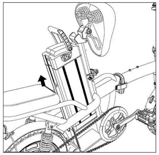 SOHAMO A2 Foldable Electric Bike - Battery 5