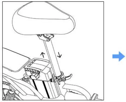 SOHAMO A2 Foldable Electric Bike - Seat height 1
