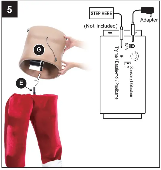 HOLIDAY LIVING 4124156 75 In Musical Mrs Claus Electrical Outlet Christmas Decor - fig 6