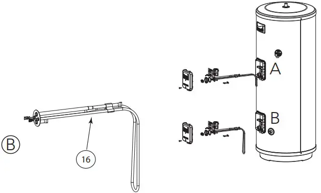megaflo 300i 2 Eco Unvented Direct and Indirect Hot Water Cylinders. - Lower