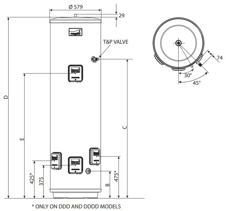 megaflo 300i 2 Eco Unvented Direct and Indirect Hot Water Cylinders. - MODELS