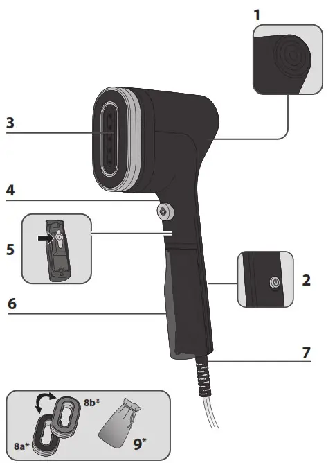 Tefal DT20XX Pure POP Hand Steamer - PRODUCT DESCRIPTION