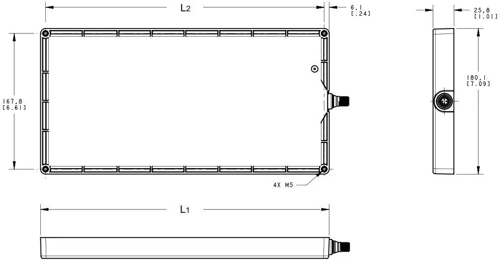 BANNER WLA 2 LED Area Light for Industrial Work Cells - Dimensions 1