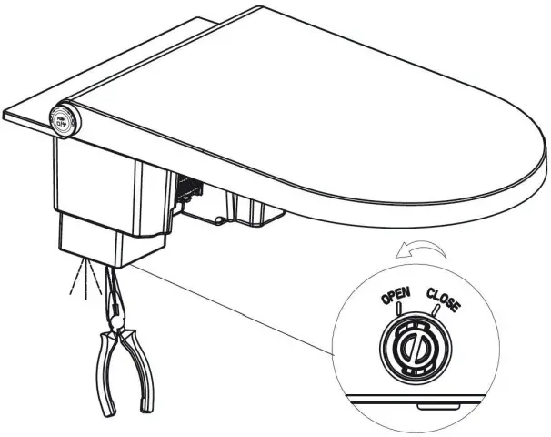 Jungborn DIO 59 Bidet - Water drainage