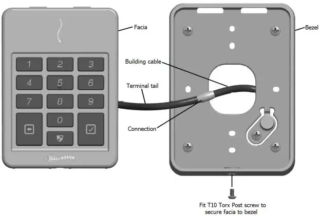 GALLAGHER T30 Multi Tech Keypad Reader-fig6