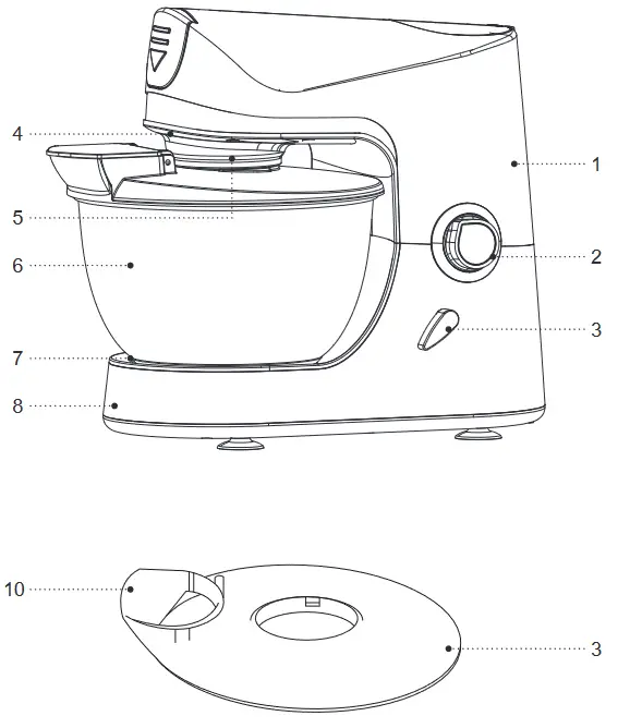 BRAYER BR1500 Kitchen Machine - DESCRIPTION