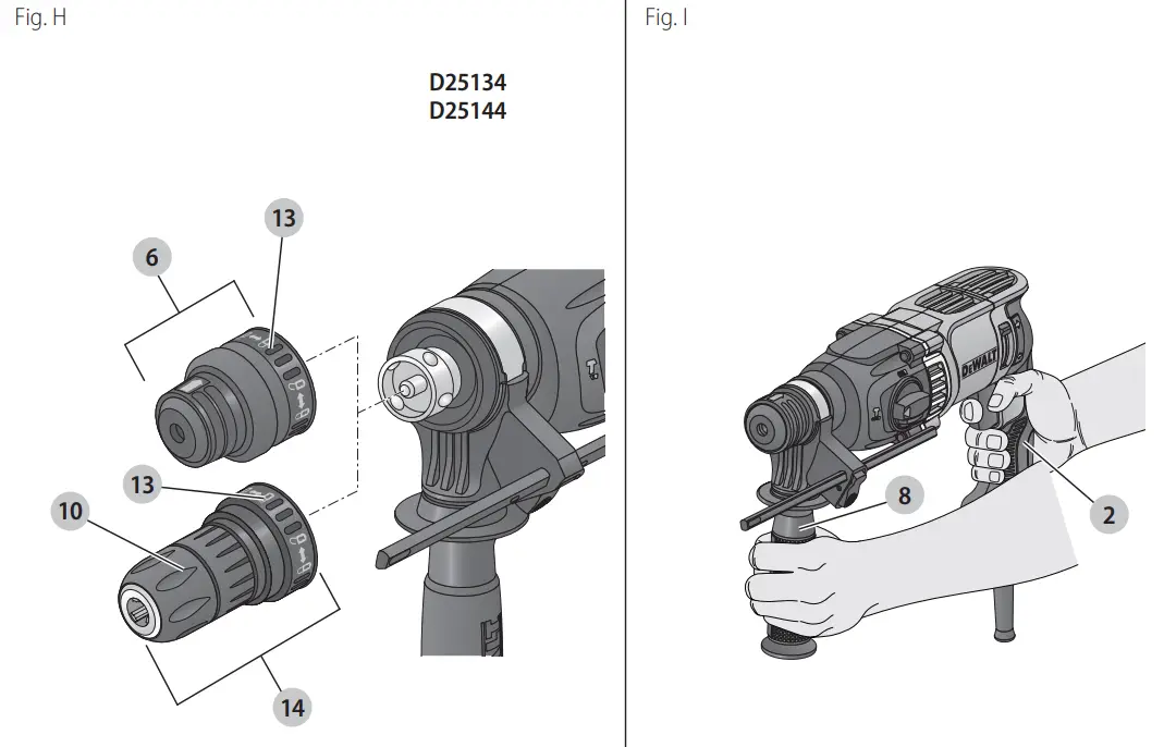 DEWALT D25032 Heavy Duty Rotary Hammer - Fig 5