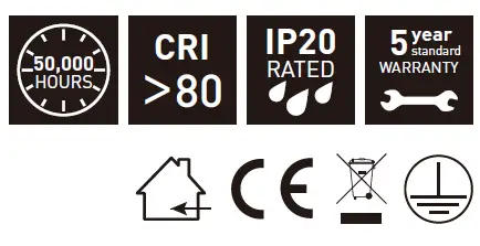 Luceco LXB12Wxxx Luxpack Single 5ft Maintained Emergency LED Batten-FIG-1