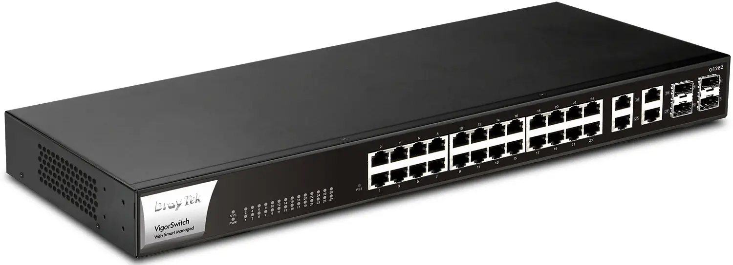 DrayTek VigorSwitch G1282 Web Smart Gigabit Switch