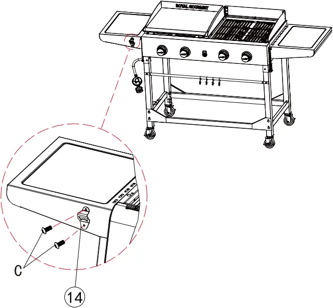 Royal Gourmet GD402 - Assembly 14